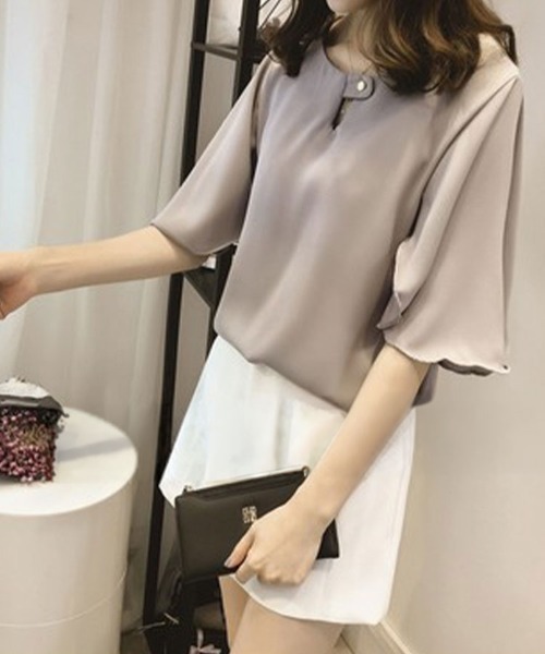 SallyLunn(サリーラン)の「【大人フェミニン】キーネックブラウス(シャツ/ブラウス・レディース・ホワイト/グレー/ピンク・LARGE/MEDIUM)」の11枚目の写真