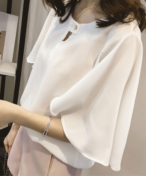 SallyLunn(サリーラン)の「【大人フェミニン】キーネックブラウス(シャツ/ブラウス・レディース・ホワイト/グレー/ピンク・LARGE/MEDIUM)」の7枚目の写真
