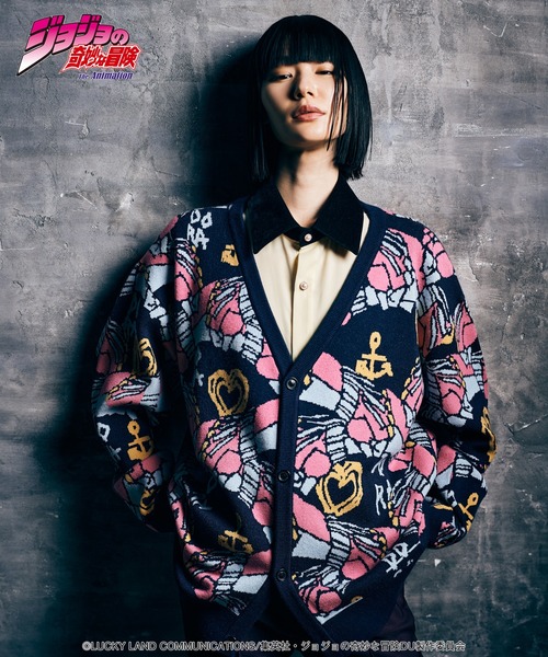 glamb(グラム)の「Crazy Diamond Cardigan(カーディガン/ボレロ・メンズ・ネイビー/ピンク・M/L/XL)」の6枚目の写真