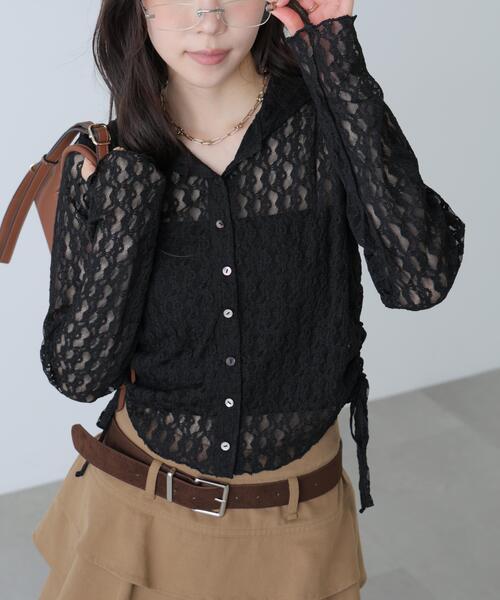 FREE'S MART（フリーズマート）の「◆サイドドロストレースフーディー（Tシャツ/カットソー・レディース・ブラック/ホワイト・FREE）」の6枚目の写真