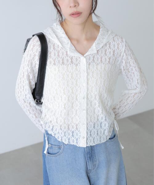 FREE'S MART（フリーズマート）の「◆サイドドロストレースフーディー（Tシャツ/カットソー・レディース・ブラック/ホワイト・FREE）」の13枚目の写真