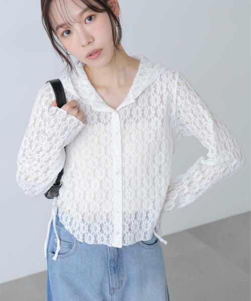 FREE'S MART（フリーズマート）の「◆サイドドロストレースフーディー（Tシャツ/カットソー・レディース・ブラック/ホワイト・FREE）」の14枚目の写真