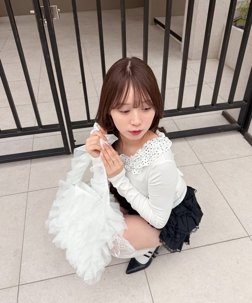 frunco（フランコ）の「ホイップフリルBAG（トートバッグ・レディース・ホワイト・FREE）」の6枚目の写真