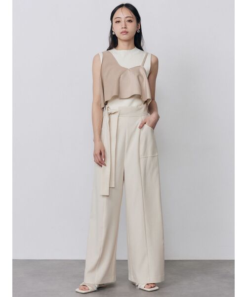 MURUA（ムルーア）の「ハイウエストデザインパンツ（その他パンツ・レディース・ブラック/アイボリー/グレー・2/1）」の10枚目の写真