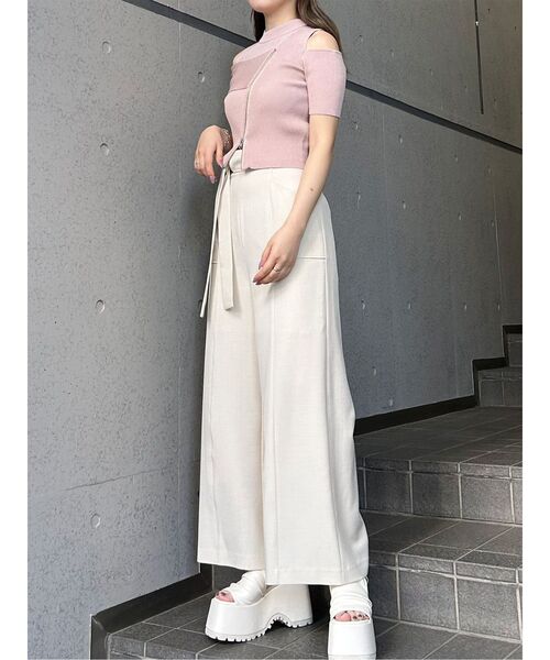 MURUA（ムルーア）の「ハイウエストデザインパンツ（その他パンツ・レディース・ブラック/アイボリー/グレー・2/1）」の19枚目の写真