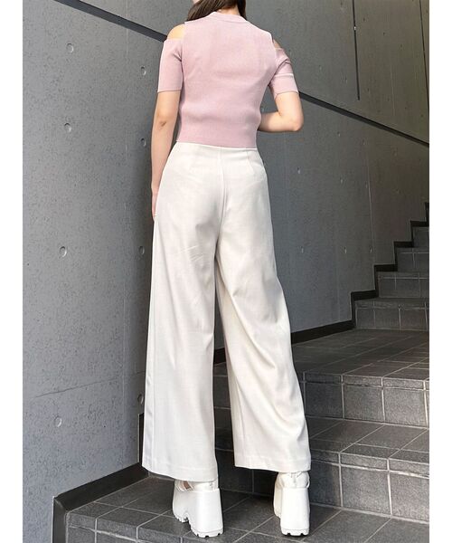 MURUA（ムルーア）の「ハイウエストデザインパンツ（その他パンツ・レディース・ブラック/アイボリー/グレー・2/1）」の22枚目の写真