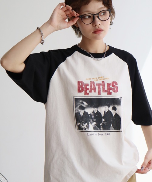 The Beatles(ザビートルズ)の「【THE BEATLES/ザ ビートルズ】アソート ラグランスリーブ グラフィックプリント半袖Tシャツ(Tシャツ/カットソー・メンズ・ホワイト系1/ホワイト系2/ホワイト系3/ホワイト系5/ホワイト系4/ホワイト系6・M/L/LL)」の4枚目の写真