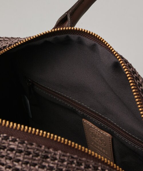 russet（ラシット）の「ナイロンラフィアミニボストンバッグ（ボストンバッグ・レディース・ブラック/ダークブラウン/アイボリー・FREE）」の13枚目の写真