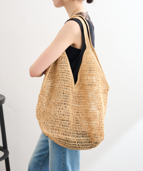 MADE IN MADA(メイドインマダ)の「MADE IN MADA /メイドインマダ OMBINISOA BAG(トートバッグ・レディース・ベージュ・FREE)」の2枚目の写真