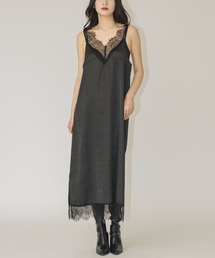 NEUNA | サテンレースロングキャミワンピ(ワンピース)