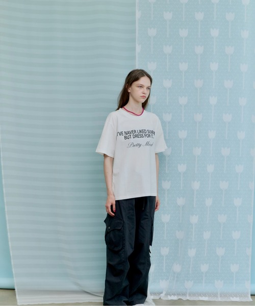 thinkto(シンクト)の「オーバーサイズグラフィックプリントT(Tシャツ/カットソー・レディース・ホワイト/ブラック・FREE)」の9枚目の写真