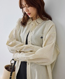【BEVERLYHILLS POLO CLUB・一部店舗限定】ストライプビッグシルエットシャツ