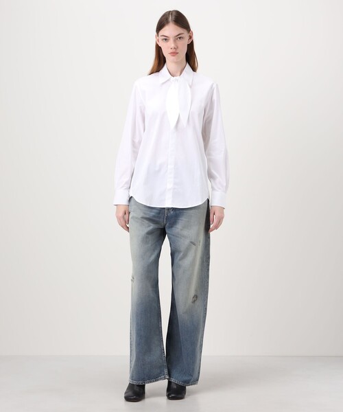 BOURRIENNE ParisX(ブリエンヌパリディス)の「BOURRIENNE CITADINE SHIRT ボウタイシャツ(シャツ/ブラウス・レディース・ホワイト・36/38)」の2枚目の写真