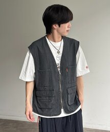 CPCM（シーピーシーエム）の「レーヨン混デニムフィッシングベスト（その他アウター）」