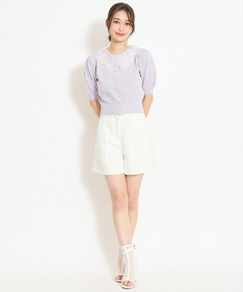 WILLSELECTION（ウィルセレクション）の「タックツイードショートパンツ（その他パンツ・レディース・ピンク/ブラック/オフホワイト・FREE）」の7枚目の写真