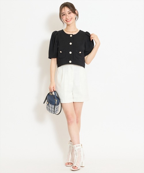 WILLSELECTION（ウィルセレクション）の「タックツイードショートパンツ（その他パンツ・レディース・ピンク/ブラック/オフホワイト・FREE）」の15枚目の写真