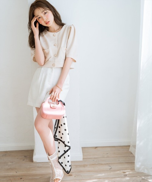 WILLSELECTION（ウィルセレクション）の「タックツイードショートパンツ（その他パンツ・レディース・ピンク/ブラック/オフホワイト・FREE）」の20枚目の写真