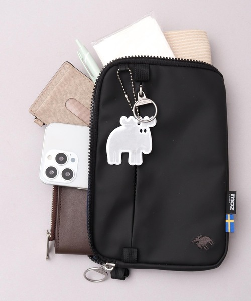 moz(モズ)の「撥水 防水素材(コーティングポリエステル) 縦横 2WAY スマホ ミニショルダーバッグ(ショルダーバッグ・レディース・ライトグレー/ブラック・FREE)」の20枚目の写真