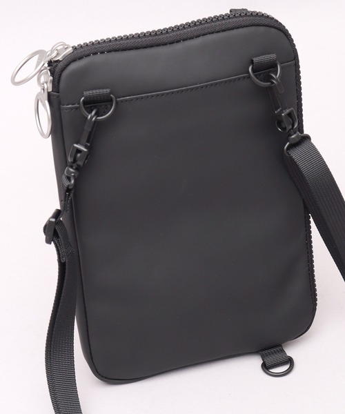 moz(モズ)の「撥水 防水素材(コーティングポリエステル) 縦横 2WAY スマホ ミニショルダーバッグ(ショルダーバッグ・レディース・ライトグレー/ブラック・FREE)」の4枚目の写真