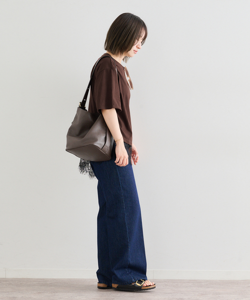 U by SPICK&SPAN(ユーバイスピックアンドスパン)の「ハーフスリーブレースTEE(Tシャツ/カットソー・レディース・ホワイト/ブラック/ブラウン・FREE)」の17枚目の写真