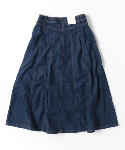 BANANA REPUBLIC FACTORY STORE(バナナリパブリック ファクトリーストア)の「BANANA REPUBLIC FACTORY STORE デニム シーム ミディスカート(デニムスカート・レディース・ライトインディゴブルー/インディゴブルー・8/6/4/2/0)」の3枚目の写真