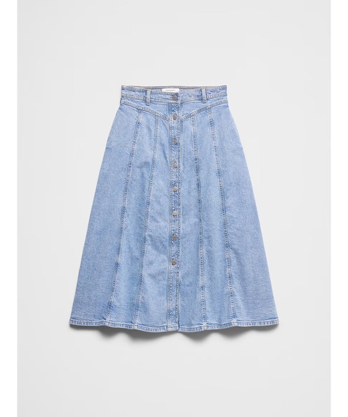 BANANA REPUBLIC FACTORY STORE(バナナリパブリック ファクトリーストア)の「BANANA REPUBLIC FACTORY STORE デニム シーム ミディスカート(デニムスカート・レディース・ライトインディゴブルー/インディゴブルー・8/6/4/2/0)」の5枚目の写真