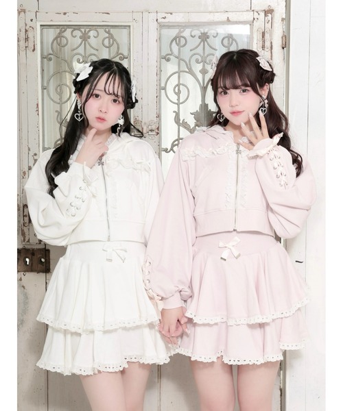 NOEMIE(ノエミー)の「メニーリボンスピンドルパーカーセットアップ(パーカー・レディース・オフホワイト・M)」の2枚目の写真