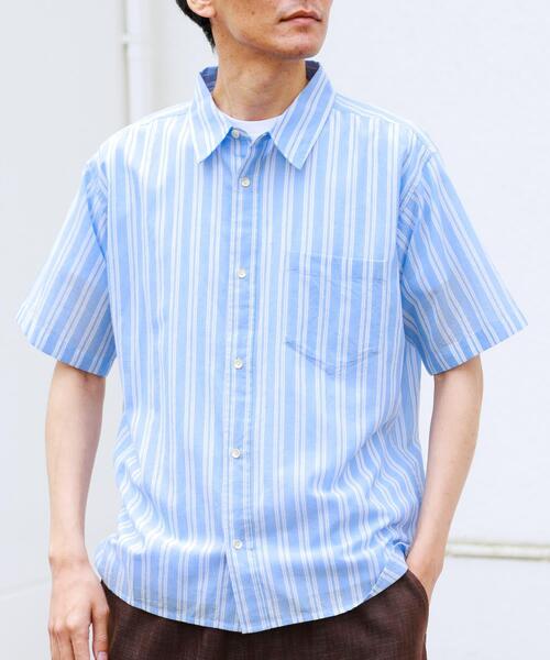 URBAN RESEARCH Sonny Label(アーバンリサーチサニーレーベル)の「インドコットンストライプシャツ(シャツ/ブラウス・メンズ・ブルー/オフホワイト・LARGE/MEDIUM)」の2枚目の写真