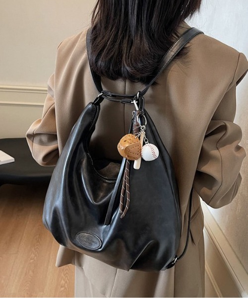 LA VORAGINE(ラ ヴォラジネ)の「3WAY大容量バッグ PUレザーマルチショルダーバック 通勤用(ショルダーバッグ・レディース・ブラウン/アイボリー/ブラック/モカ・FREE)」の15枚目の写真