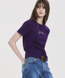 NOHANT | COLLEGE CROPPED T-SHIRT PURPLE(Tシャツ/カットソー)