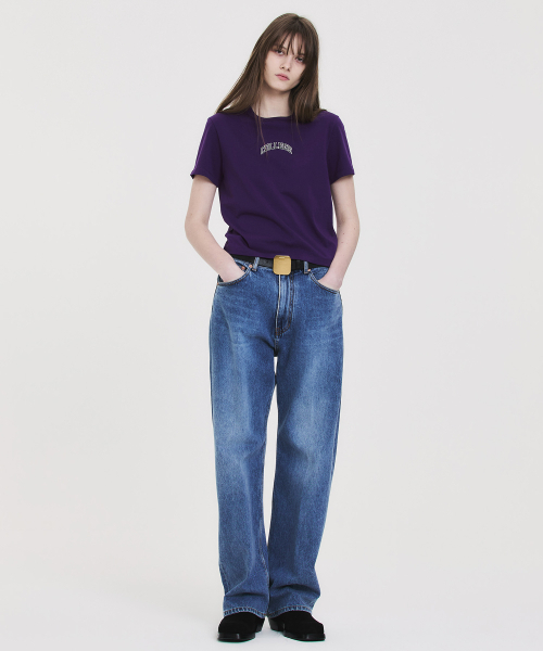 NOHANT(ノアン)の「COLLEGE CROPPED T-SHIRT PURPLE(Tシャツ/カットソー・レディース・パープル・FREE)」の7枚目の写真