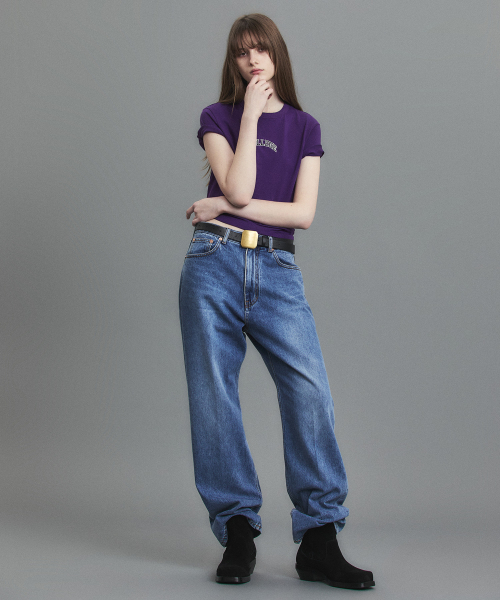 NOHANT(ノアン)の「COLLEGE CROPPED T-SHIRT PURPLE(Tシャツ/カットソー・レディース・パープル・FREE)」の10枚目の写真
