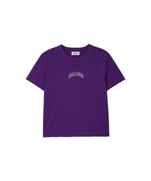 NOHANT(ノアン)の「COLLEGE CROPPED T-SHIRT PURPLE(Tシャツ/カットソー・レディース・パープル・FREE)」の4枚目の写真