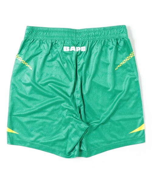 A BATHING APE(アベイシングエイプ)の「APE FLAME MONOGRAM JACQUARD RELAXED FIT FOOTBALL SHORTS(その他パンツ・メンズ・ブラック/グリーン・MEDIUM/X-LARGE/XX-LARGE/SMALL/LARGE)」の7枚目の写真