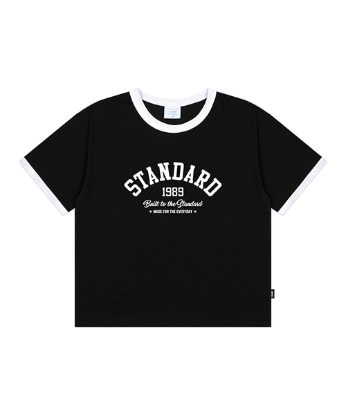 1989STANDARD(1989スタンダード)の「BUILT STANDARD クールコットンクロップリンガー半袖 (SRCSTD-0256)(Tシャツ/カットソー・メンズ・ブラック/アイボリー/バーガンディー/ダークグレー・MEDIUM/LARGE/X-LARGE)」の1枚目の写真