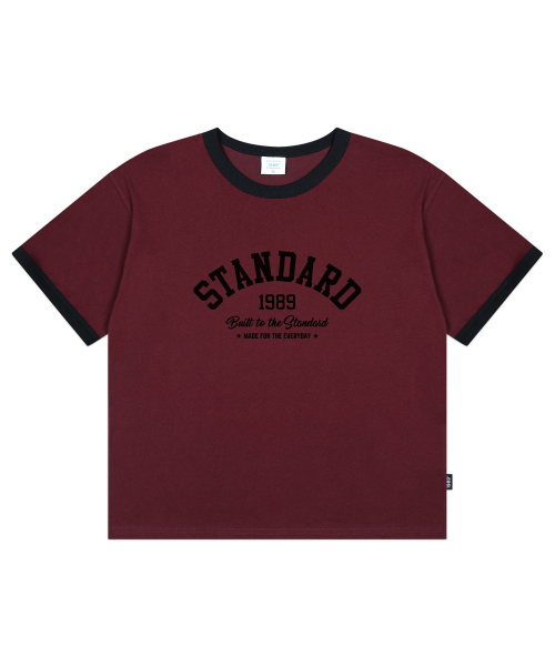 1989STANDARD(1989スタンダード)の「BUILT STANDARD クールコットンクロップリンガー半袖 (SRCSTD-0256)(Tシャツ/カットソー・メンズ・ブラック/アイボリー/バーガンディー/ダークグレー・MEDIUM/LARGE/X-LARGE)」の9枚目の写真