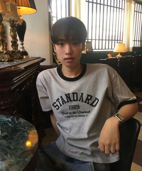 1989STANDARD(1989スタンダード)の「BUILT STANDARD クールコットンクロップリンガー半袖 (SRCSTD-0256)(Tシャツ/カットソー・メンズ・ブラック/アイボリー/バーガンディー/ダークグレー・MEDIUM/LARGE/X-LARGE)」の7枚目の写真