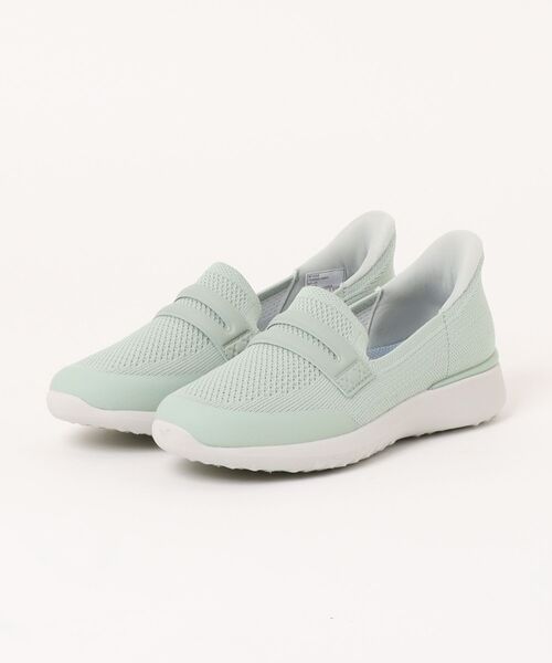 ABC-MART(エービーシーマート)の「ABC SELECT エービーシーセレクト QS KNIT LOAFER SNK ニットローファー スリッポン W1052 MINT(スニーカー・レディース・カーキ・7/6h/6/5h/8/7h)」の1枚目の写真