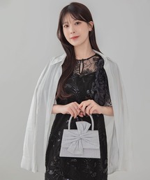 Leja（レジャ）の「【LEJA】グリッタービッグリボン2WAYハンドバッグ結婚式 パーティー 成人式 二次会 同窓会 お呼ばれ オケージョン 20代 30代（ハンドバッグ）」