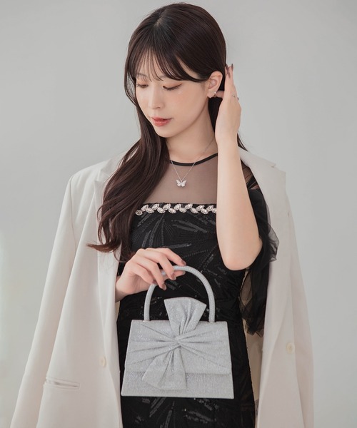 Leja(レジャ)の「【LEJA】グリッタービッグリボン2WAYハンドバッグ結婚式 パーティー 成人式 二次会 同窓会 お呼ばれ オケージョン 20代 30代(ハンドバッグ・レディース・シルバー・FREE)」の20枚目の写真