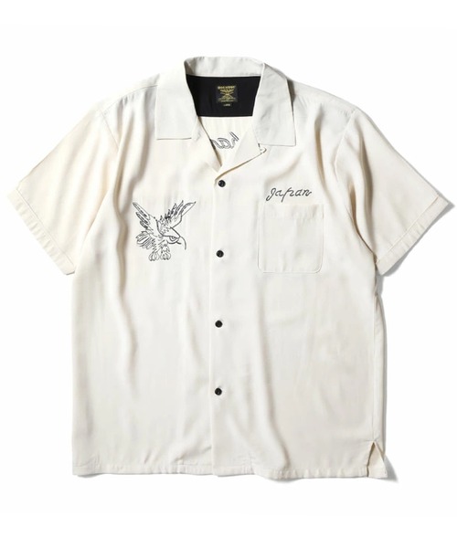 【HOUSTON】ヒューストン アロハシャツ スーベニアシャツ レーヨン 虎刺繍 HOUSTON ヒューストン］TIGER EMB RAYON SOUVENIR S/S SHIRT 虎