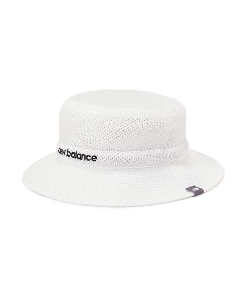 New Balance Golf（ニューバランスゴルフ）の「【new balance golf】ＭＥＳＨ　ＢＵＣＫＥＴ　ＨＡＴ（ハット・レディース・ホワイト/ブラック・FREE）」の7枚目の写真