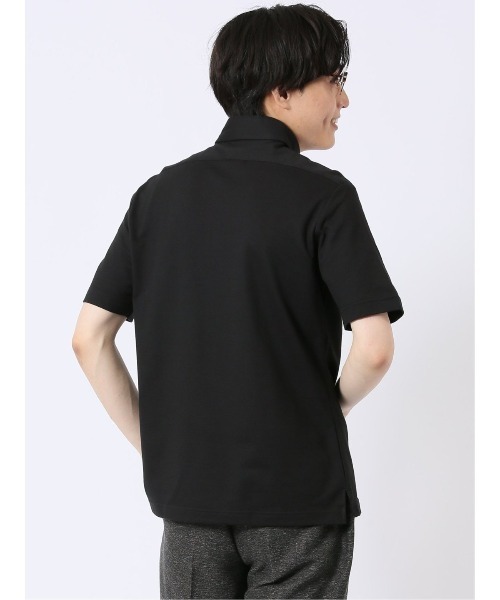 renoma(レノマ)の「ビズポロ ポロシャツ メンズ 半袖 ストレッチ 吸水速乾 イージーケア ボタンダウン 綿混 アルティマ クールビズ (ポロシャツ・メンズ・ブラック・LARGE/X-LARGE/MEDIUM)」の16枚目の写真