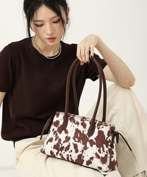 style code | ZOZO限定【STYLE CODE/スタイルコード】カウ柄ハラコ風ボストンバッグ(ボストンバッグ)