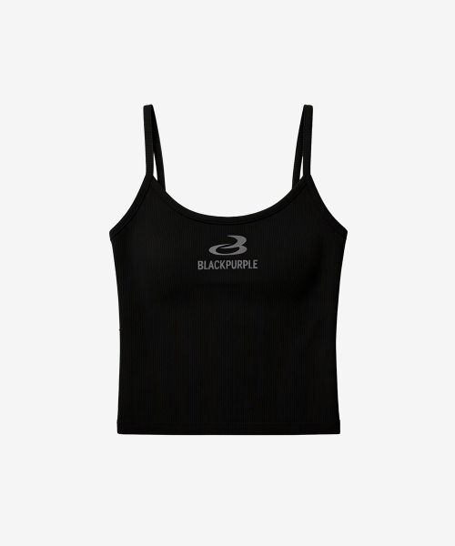 BLACKPURPLE(ブラックパープル)の「バックレスリブノースリーブ_ブラック(Tシャツ/カットソー・レディース・ブラック・FREE)」の1枚目の写真