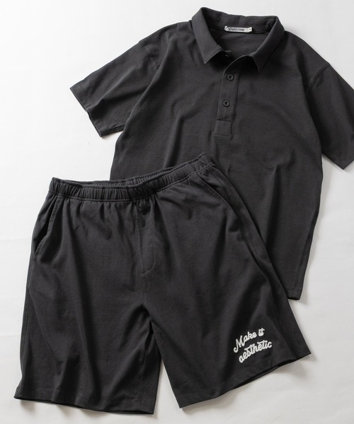 JOHN'S CLOSET(ジョンズクローゼット)の「【31】ドライコットン天竺 ワンポイントロゴ ショーツ/ハーフパンツ(スウェットパンツ・メンズ・ブラック/チャコールグレー・MEDIUM/LARGE)」の18枚目の写真