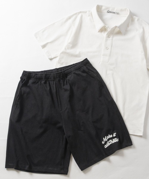 JOHN'S CLOSET(ジョンズクローゼット)の「【31】ドライコットン天竺 ワンポイントロゴ ショーツ/ハーフパンツ(スウェットパンツ・メンズ・ブラック/チャコールグレー・MEDIUM/LARGE)」の20枚目の写真