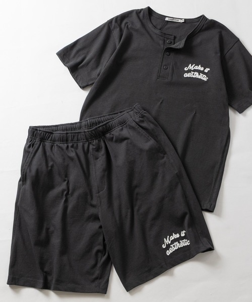 JOHN'S CLOSET(ジョンズクローゼット)の「【31】ドライコットン天竺 ワンポイントロゴ ショーツ/ハーフパンツ(スウェットパンツ・メンズ・ブラック/チャコールグレー・MEDIUM/LARGE)」の15枚目の写真