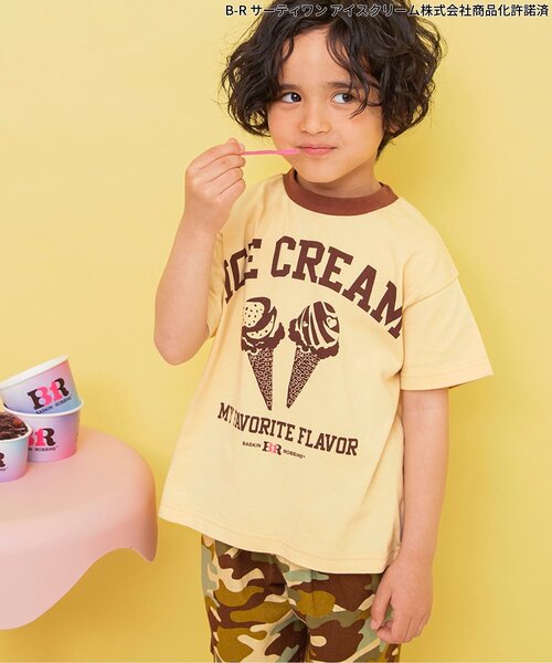 BREEZE(ブリーズ)の「【リンク】サーティワン グラフィックアートTシャツ(キッズサイズ)(Tシャツ/カットソー・キッズ・チャコール/ベージュ/ピンク/ミント/オフホワイト・80/90/120/130/140/100/110)」の3枚目の写真
