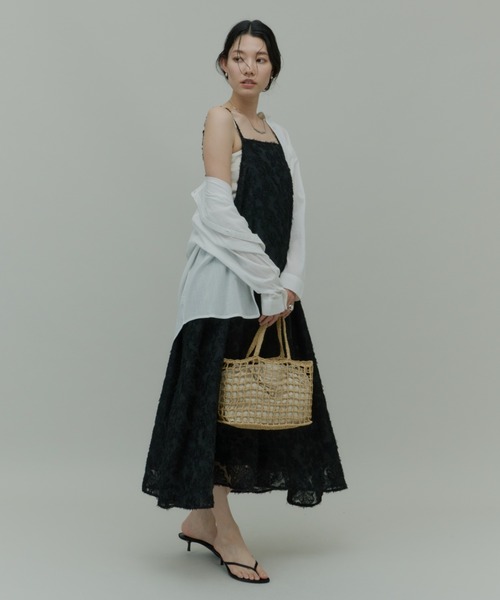 libelle more(リベル モア)の「カットジャガードキャミフレアワンピース(ワンピース・レディース・ブラック/キャメル/アイボリー・M)」の12枚目の写真